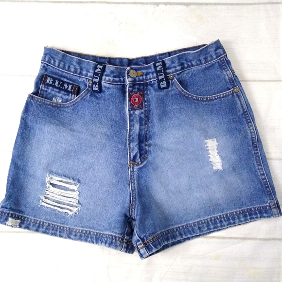 BUM Equipment Pants - Vintage. 90's BUM Equipment Distressed Mom Shorts
